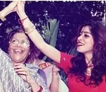 bhavana pandey with mother in law snehlata pandey