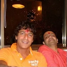 chunky pandey with brother chikki pandey