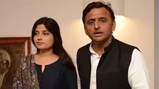 dimple yadav with akhilesh yadav