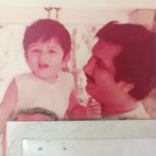 mohit suri childhood picture with father daksh suri