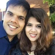 pankhuri pathak with husband anil yadav
