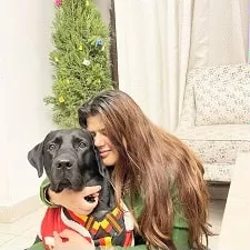 pankhuri pathak with pet dog merlin