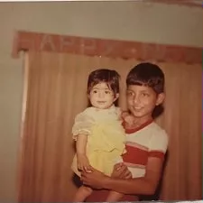 sonu sood childhood picture with malvika sood sachar