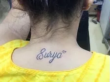 Suryakumar Yadav's wife tattoo