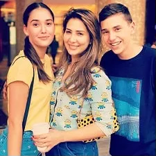 kim sharma with niece anushka sadler nephew krishan sadler