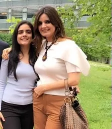 simone khan arora with daughter adah arora