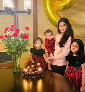 umme ahmed shishir with her kids