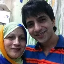 ali merchant with mother salma merchant