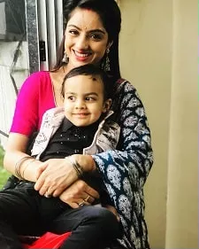 deepika singh goyal with son soham goyal