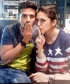 huma qureshi with brother saqib saleem