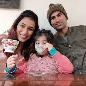 mohammad kaif and pooja kaif with their daughter eva nina kaif