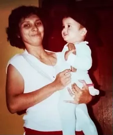 santino morea childhood picture with mother edna morea