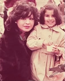 sophie choudry childhood picture with her mother yasmin