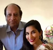 sophie choudry with her father