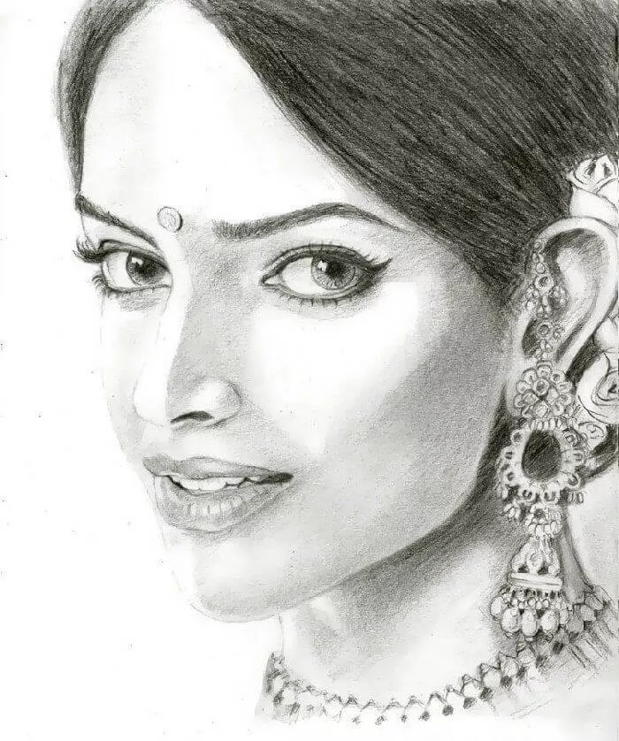 Deepika Padukone beautiful Sketch