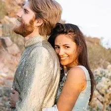 aruna shields with her husband