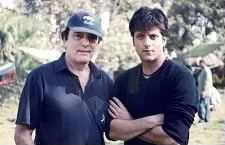fardeen khan with father feroz khan