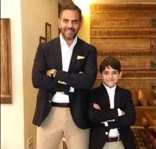 kiaan raj kapoor with father sunjay kapur