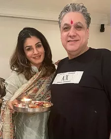 raveena tandon with brother rajiv tandon