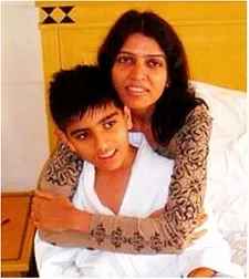 rina dev with son sidhant dev