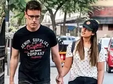 Ileana D'Cruz with Andrew Kneebone