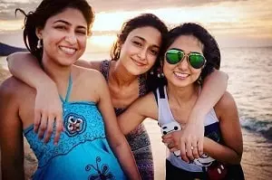 Ileana D'Cruz with her sisters Farrah D'Cruz and Eileen D'Cruz