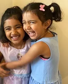 aadhya ashwin with sister aadhya ashwin