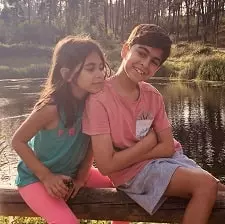 ariana nehra with brother aarush nehra