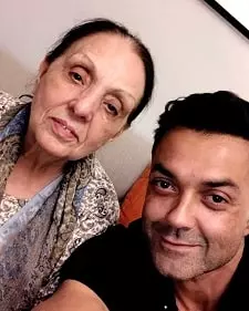 bobby deol with mother-in-law marlene ahuja