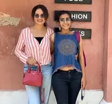 kamna pathak with sister-in-law bhawna singhmar