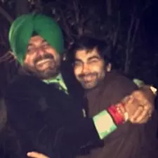 karan sidhu with father navjot singh sidhu