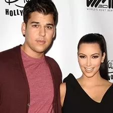 kim kardashian with brother rob kardashian