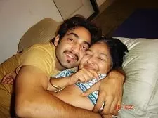 manav vij with his mother