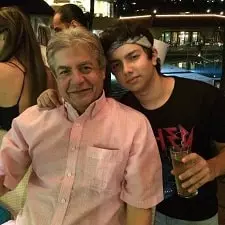 nirvan khan with grandfather arun sajdeh