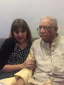 poonam bharti with father omprakash bharti