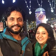 rasika agashe with husband zeeshan ayub khan