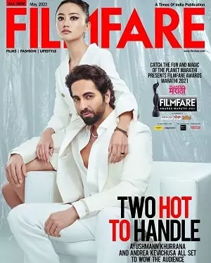 andrea kevichusa on the cover of filmfare magazine