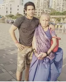 deepesh bhan with his mother