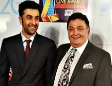 ranbir kapoor with father rishi kapoor