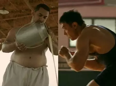 aamir khan as young and old mahavir singh phogat