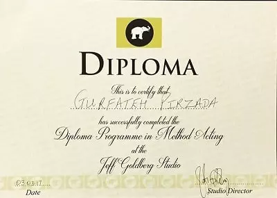 gurfateh singh pirzada diploma in method acting