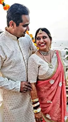 ashutosh shinde with his wife trupti patel shinde