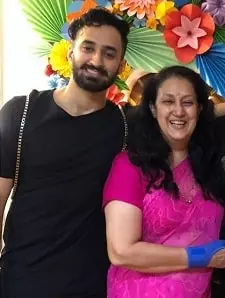 chiranjeev bedi with his mother aloka bedi