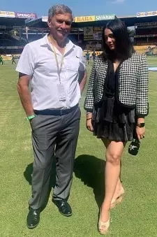 mayanti langer with her father-in-law roger binny