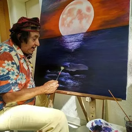 ranjeet with his painting