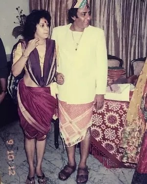 ranjeet with his wife aloka bedi in younger days