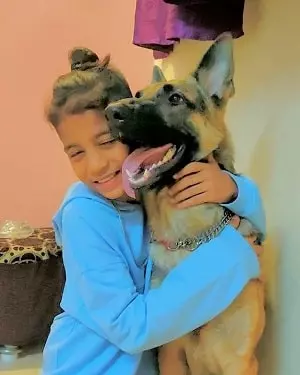 tejas varma with his pet dog