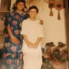 tillotama shome childhood picture with her brother gaurav shome