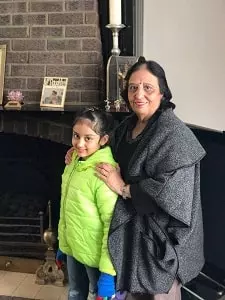 urmil paul with her granddaughter saisha paul