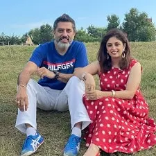 vevek paul with his wife rinku talwar